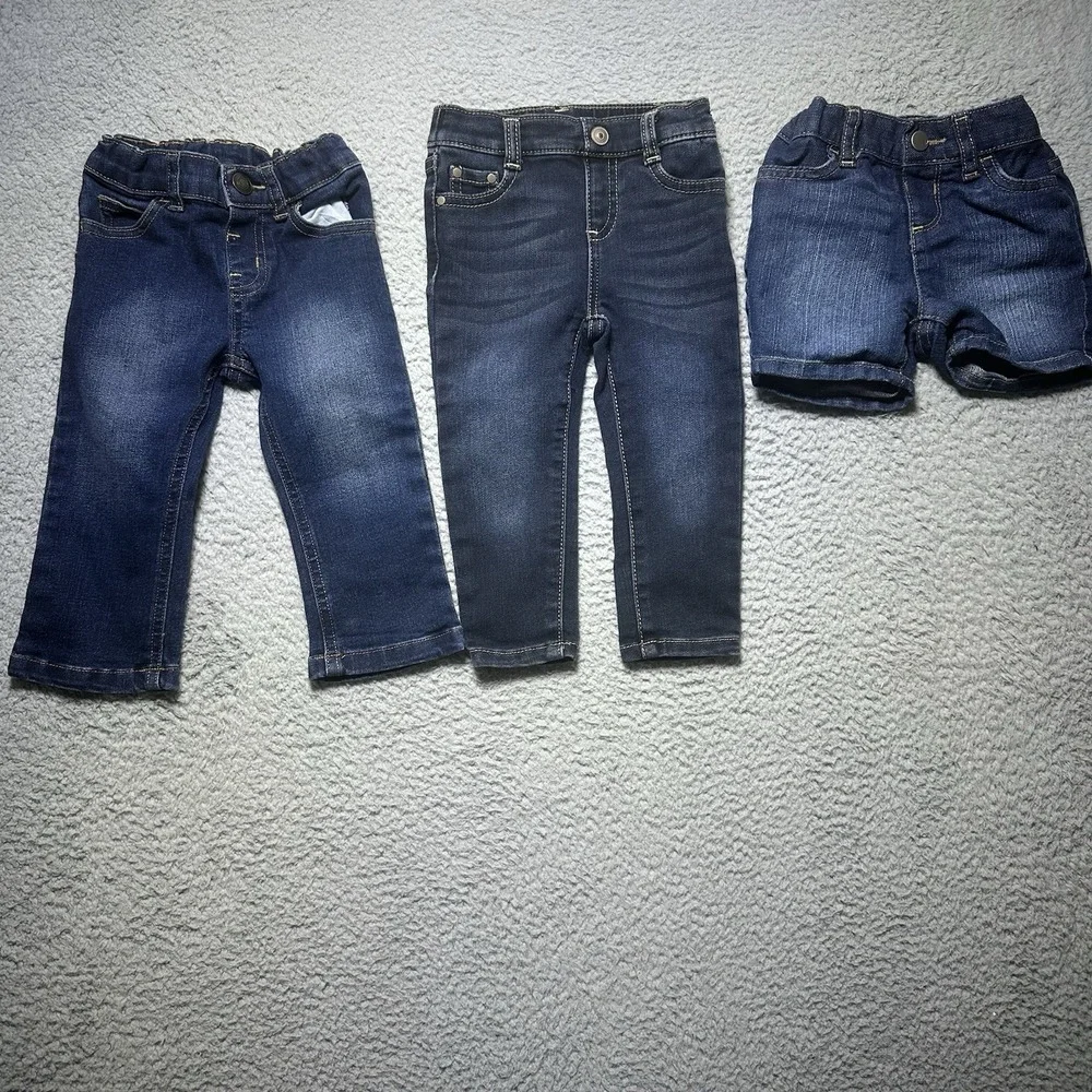 Denim Toddler Jeans Size 18M lot of 3 Garanimals Children's Place Wonder Nation